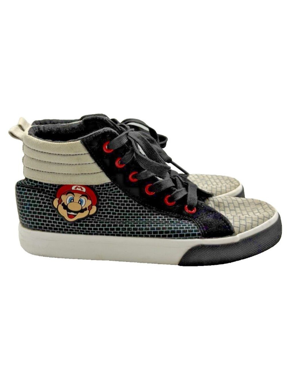 Ground Up Nintendo Super Mario Bros Boys 5 High Top Shoes Mario Luigi Mismatched